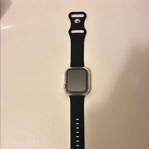 Apple Black and Silver Smartwatch with Sleek Design